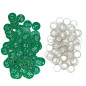 Étiquettes en plastique pour numéro d'identification (vert, 1-50)