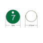 Étiquettes en plastique pour numéro d'identification (vert, 1-50)