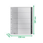 Leitz Intercalaires, 20 Onglets A-Z, A4, Extra-Large, Plastique 90% Recyclé, Écologique, Qualité Premium, Recycle, Gris, 1207000 Leitz Intercalaires, 20 Onglets A-Z, A4, Extra-Large, Plastique 90% Recyclé, Écologique, Qualité Premium, Recycle, Gris, 1207000