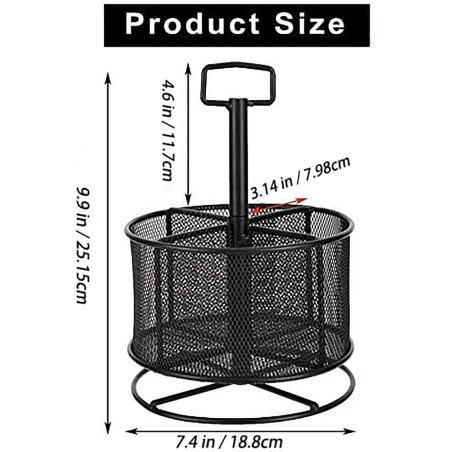 Marbrasse Organiseur de Bureau en Maille, Porte-Stylo Multifonction Rotatif à 360 Degrés, Organiseur Stationnaire 4 Compartiment