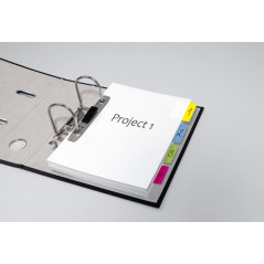 SIGEL Hn204 Marque-Pages Rigides "Tab Marker" en Film Transparent, 20 Feuilles de 3,8 X 5 cm, 4 Couleurs