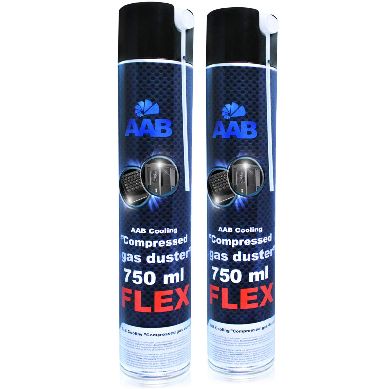 AABCOOLING Compressed Gas Duster FLEX 750ml - 2 Pièces - Air Comprimé Avec un Tube Flexible, Bombe Air Sec, Air Comprimé Nettoya AABCOOLING Compressed Gas Duster FLEX 750ml - 2 Pièces - Air Comprimé Avec un Tube Flexible, Bombe Air Sec, Air Comprimé Nettoya