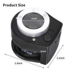 Loupe de Poche Compte Fil 10x 30x Loupe avec échelle de lumière LED loupe Compte Fil