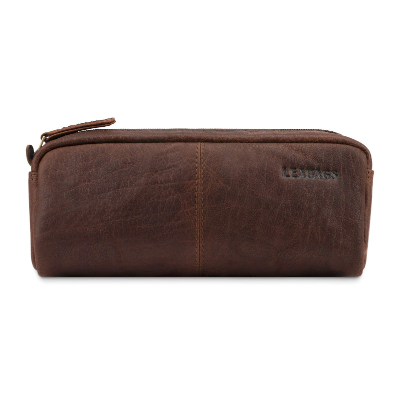 LEABAGS Étui à Crayons en Cuir | Grand étui à stylos en Cuir véritable | Trousse à Crayons pour Le Travail, l'université et l'éc LEABAGS Étui à Crayons en Cuir | Grand étui à stylos en Cuir véritable | Trousse à Crayons pour Le Travail, l'université et l'éc