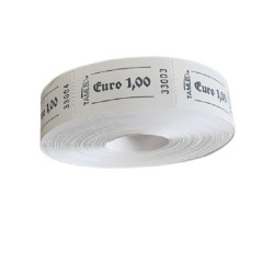 Bonrolle Euro 1,00 blanc - 1000 démolitions perforées