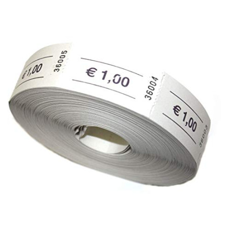 Bonrolle Euro 1,00 blanc - 1000 démolitions perforées