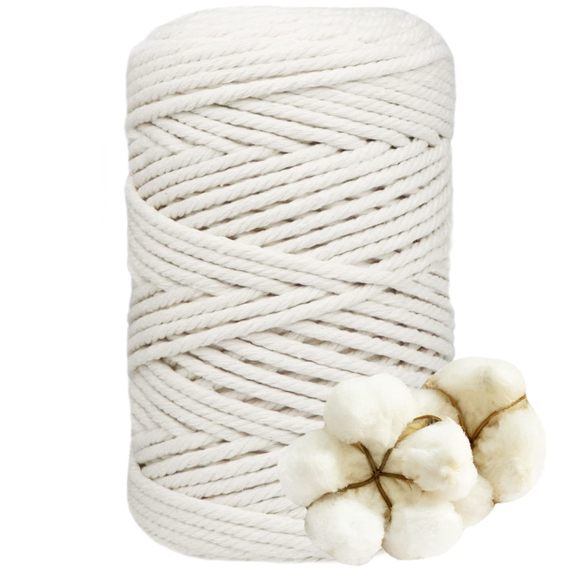 DXRPO Corde Macramé 5mm x 100m, Macrame Corde de 4-Ply Naturel Coton, pour Rideau Macramé, Bricolage Decoration Murale, Décorati DXRPO Corde Macramé 5mm x 100m, Macrame Corde de 4-Ply Naturel Coton, pour Rideau Macramé, Bricolage Decoration Murale, Décorati