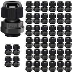Gebildet 40pcs Presse-étoupes, PG9 Connecteurs de Câble IP68 étanches, M16*1.5 Collier Plastique Connecteu, Diamètre 4-8 mm, Gla