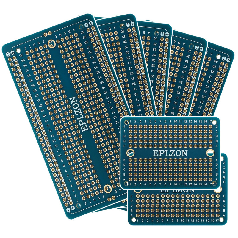EPLZON PCB Prototype Board Carte de prototypage Breadboard soudable Protoboard Circuit Imprimé Double Faces pour les projets de 