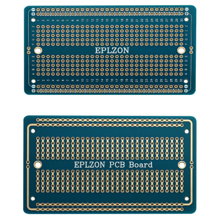 EPLZON PCB Prototype Board Carte de prototypage Breadboard soudable Protoboard Circuit Imprimé Double Faces pour les projets de