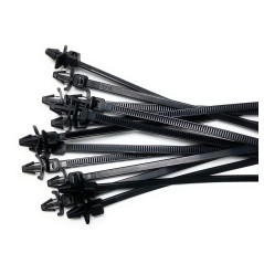 Kabelbinder avec ailettes, à encliqueter, en nylon, noir, 50 pièces, 4,8 mm x 100 mm