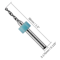 Genmitsu jeu de mèches pour circuits imprimés 30pcs, 0,1mm-3,0mm, 1/8" queue cannelée en spirale Mèches de toupie CNC pour la gr