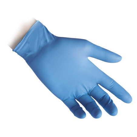 Reflexx R76/Xl Gants en nitrile sans poussière 3,5 g, taille XL, 100 pièces, bleu clair