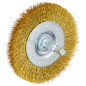 kwb Brosse à disque, fine, fil de laiton, Ø 75 mm pour le métal et la pierre, brosse métallique pour perceuse, y compris tige he kwb Brosse à disque, fine, fil de laiton, Ø 75 mm pour le métal et la pierre, brosse métallique pour perceuse, y compris tige he