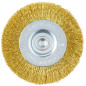kwb Brosse à disque, fine, fil de laiton, Ø 75 mm pour le métal et la pierre, brosse métallique pour perceuse, y compris tige he kwb Brosse à disque, fine, fil de laiton, Ø 75 mm pour le métal et la pierre, brosse métallique pour perceuse, y compris tige he
