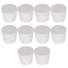 Labasics 10PK 6# Bouchons en caoutchouc solide - Taille:26mm Bouteille, 32mm Haut, 28mm Longueur - Bouchons en caoutchouc blancs