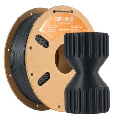 ERYONE Filament PLA fibre de carbone 1,75 mm, PLA Filament pour imprimante 3D, +/- 0,03 mm, 1 kg/Spool, Noir