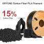 ERYONE Filament PLA fibre de carbone 1,75 mm, PLA Filament pour imprimante 3D, +/- 0,03 mm, 1 kg/Spool, Noir ERYONE Filament PLA fibre de carbone 1,75 mm, PLA Filament pour imprimante 3D, +/- 0,03 mm, 1 kg/Spool, Noir