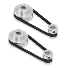 Zeberoxyz 2 pièces ensemble GT2 roue synchrone 20&48 dents 8mm alésage poulie de distribution en aluminium avec 2 pièces longueu