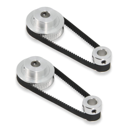 Zeberoxyz 2 pièces ensemble GT2 roue synchrone 20&48 dents 8mm alésage poulie de distribution en aluminium avec 2 pièces longueu