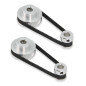 Zeberoxyz 2 pièces ensemble GT2 roue synchrone 20&48 dents 8mm alésage poulie de distribution en aluminium avec 2 pièces longueu Zeberoxyz 2 pièces ensemble GT2 roue synchrone 20&48 dents 8mm alésage poulie de distribution en aluminium avec 2 pièces longueu