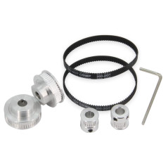 Zeberoxyz 2 pièces ensemble GT2 roue synchrone 20&48 dents 8mm alésage poulie de distribution en aluminium avec 2 pièces longueu
