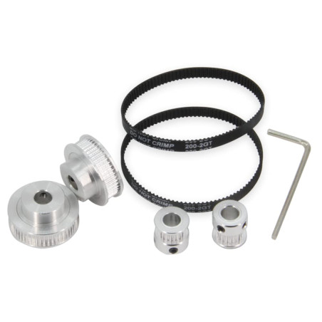 Zeberoxyz 2 pièces ensemble GT2 roue synchrone 20&48 dents 8mm alésage poulie de distribution en aluminium avec 2 pièces longueu