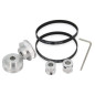 Zeberoxyz 2 pièces ensemble GT2 roue synchrone 20&48 dents 8mm alésage poulie de distribution en aluminium avec 2 pièces longueu Zeberoxyz 2 pièces ensemble GT2 roue synchrone 20&48 dents 8mm alésage poulie de distribution en aluminium avec 2 pièces longueu