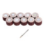 10Pc 240# Grit Dia 20mm Sanding Sandpaper Flap Polishing Grinding Wheel avec 3mm Mandrel Set pour Power Rotary Tools