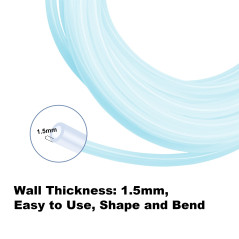 Tuyau en silicone de 3 mm ID x 6 mm OD - 8 mètres, LAVMHAB Tuyau de qualité alimentaire flexible en silicone transparent pour tr