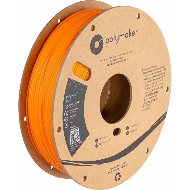 Polymaker PolyMax Tough PLA Orange - 1.75mm - 750g Polymaker PolyMax Tough PLA Orange - 1.75mm - 750g