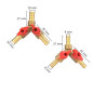 TOOLSTAR Robinet à boisseau sphérique en laiton, 8 mm, 3 voies, robinet à boisseau sphérique en Y, raccord de tuyau cannelé, ada TOOLSTAR Robinet à boisseau sphérique en laiton, 8 mm, 3 voies, robinet à boisseau sphérique en Y, raccord de tuyau cannelé, ada
