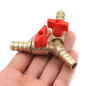 TOOLSTAR Robinet à boisseau sphérique en laiton, 8 mm, 3 voies, robinet à boisseau sphérique en Y, raccord de tuyau cannelé, ada TOOLSTAR Robinet à boisseau sphérique en laiton, 8 mm, 3 voies, robinet à boisseau sphérique en Y, raccord de tuyau cannelé, ada