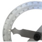 WRS Rapporteur de précision avec échelle chromée mate anti-éblouissement avec vis de verrouillage en métal 0-180° 200 x 300 mm