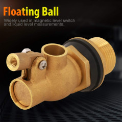 robinet à flotteur DN20, G3/4 - Boule de flottement pour capteur d'eau filtre+robinet flotteur piscine