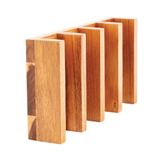 Olympia Support à Tacos en Bois d'Acacia, Bois d'Acacia, Dimensions: 55(H) x 275(L) x 150(P)mm, Contient jusqu'à 4 Tacos, Suppor