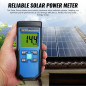 Main Tenue Numérique Solaire Puissance Mètre (Pyranomètre) 2000 W/m2, 634BTU / (ft2xh) Mesure Solaire Radiation Énergie Insolati