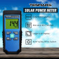 Main Tenue Numérique Solaire Puissance Mètre (Pyranomètre) 2000 W/m2, 634BTU / (ft2xh) Mesure Solaire Radiation Énergie Insolati