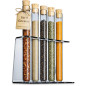 Porte-épice en Acrylique avec des Tubes à essai, Bouchons de liège Inclus, Idéal pour la Cuisine ou la décoration (Ø 16.5mm - 5 
