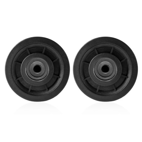 jiuzcare 90 mm Roulement Poulie Plastique, Roue de Poulie à Roulement Universel Poulie Musculation Poulie en Noir Plastique Univ