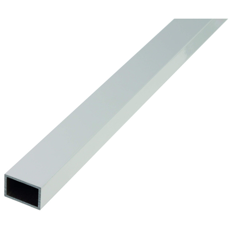 GAH-Alberts Tube rectangulaire - aluminium, couleur argent, anodisée, 1000 x 50 x 20 mm GAH-Alberts Tube rectangulaire - aluminium, couleur argent, anodisée, 1000 x 50 x 20 mm