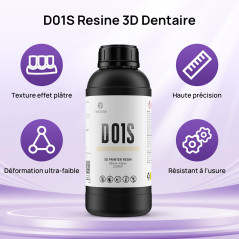 RESIONE D01S Résine de Modèle Dentaire - Resine Imprimante 3D avec Haute Précision pour Restauration Dentaire & Implant & Modèle