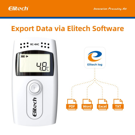 Elitech Enregistreur de Température et Humidité USB Temp Data Logger Test du Capteur Externe Sonde RC-4HC 5PCS