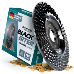 Bayerwald "Black Biter" - disque à râper - Ø 125 mm x 22,2 mm | ponçage rapide et grossier du bois et des matériaux à base de bo
