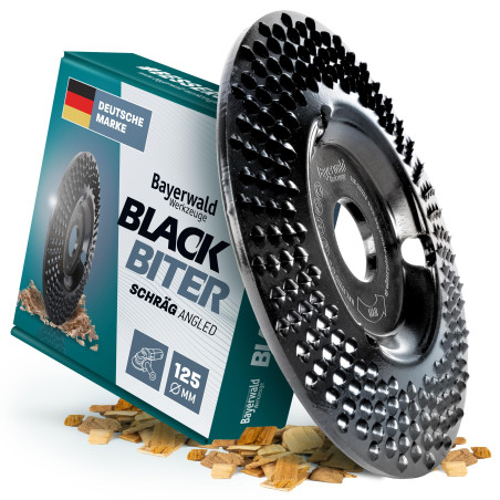 Bayerwald "Black Biter" - disque à râper - Ø 125 mm x 22,2 mm | ponçage rapide et grossier du bois et des matériaux à base de bo