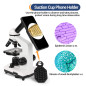 Microscope Enfants et débutants, grossissement 100X-1000X, kit de Diapositives préparées, de Laboratoire à Double éclairage LED Microscope Enfants et débutants, grossissement 100X-1000X, kit de Diapositives préparées, de Laboratoire à Double éclairage LED