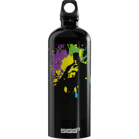 Sigg - Gourde Aluminium - Traveller Batman Splash (The Batman) - Certifiée Neutre En CO2 - Convient Aux Boissons Gazeuses - Étan