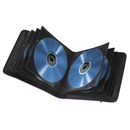Hama Pochette Up to Fashion (pour 24 disques, CD/DVD/Blu-Ray/Livres Audio, étui de Rangement, Gain de Place pour la Voiture, la