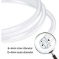 6 mm (diamètre intérieur) x 8 mm (diamètre extérieur) - Tuyau en PVC transparent de 10 m, tube en vinyle, tuyau flexible en plas 6 mm (diamètre intérieur) x 8 mm (diamètre extérieur) - Tuyau en PVC transparent de 10 m, tube en vinyle, tuyau flexible en plas