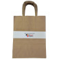 Thepaperbagstore 20 Sacs en Papier À Côtes Marron de première qualité avec poignées - 180x220x80mm
